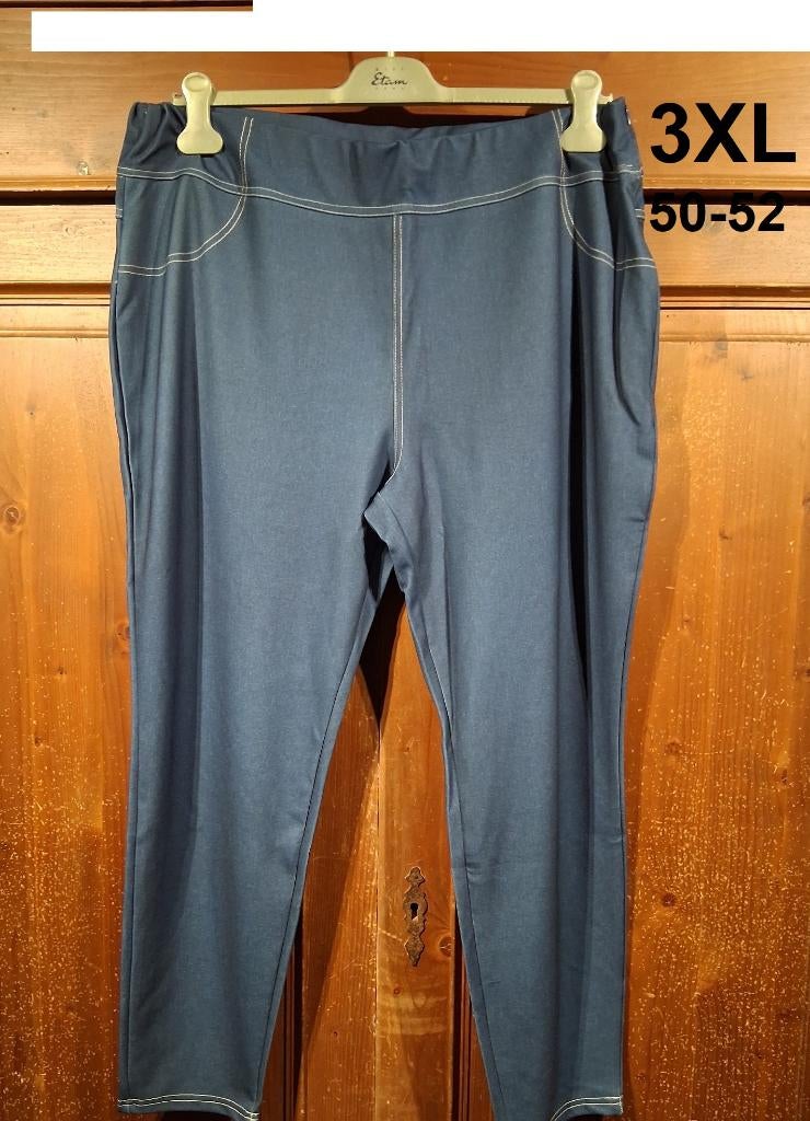 jeanslook legging 3xl (50/52), Ophalen of Verzenden, Nieuw, Blauw, Broek of Spijkerbroek