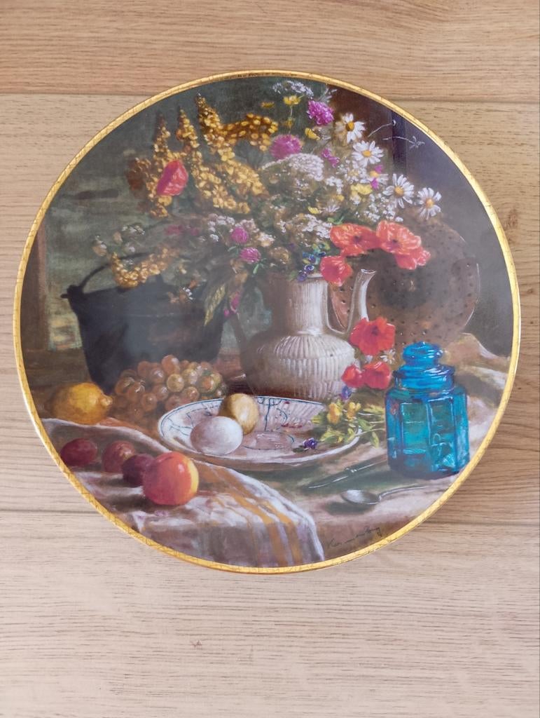Wandbord 'Ochtend Stilleven' Roal Mosa Kees van den Berg, Antiek en Kunst, Antiek | Wandborden en Tegels, Ophalen of Verzenden