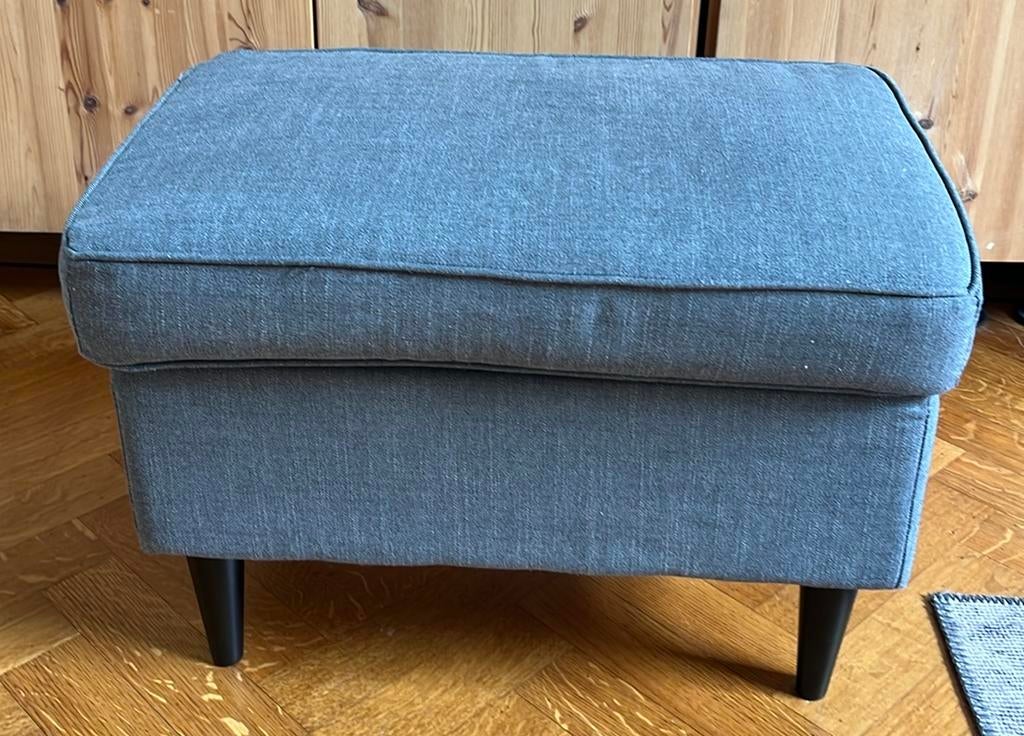 Ikea Strandmon grijs voetenbankje / krukje, Huis en Inrichting, Banken | Voetenbanken en Poefen, Ophalen, Minder dan 50 cm, 50 tot 75 cm
