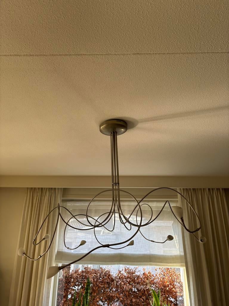 Design Hanglamp Lampadaire 8x10W Halo - Modern & Stijlvol, Ophalen, Gebruikt, 50 tot 75 cm, 140-110 omvang in huidige vorm