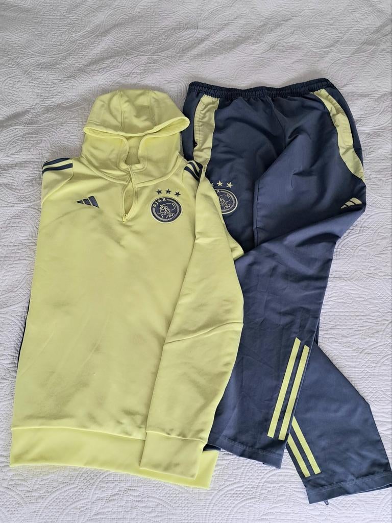 Ajax tenue maat 176 - Trainingspak geel/blauw, Ophalen, Adidas, Gebruikt, Setje