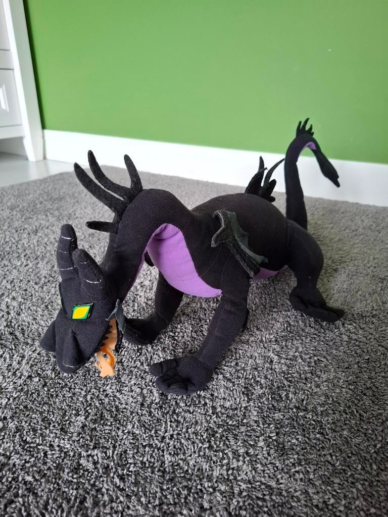 Vintage Disneyland-Walt Disney World Maleficent Knuffel, Ophalen of Verzenden, Overige figuren, Gebruikt, Knuffel