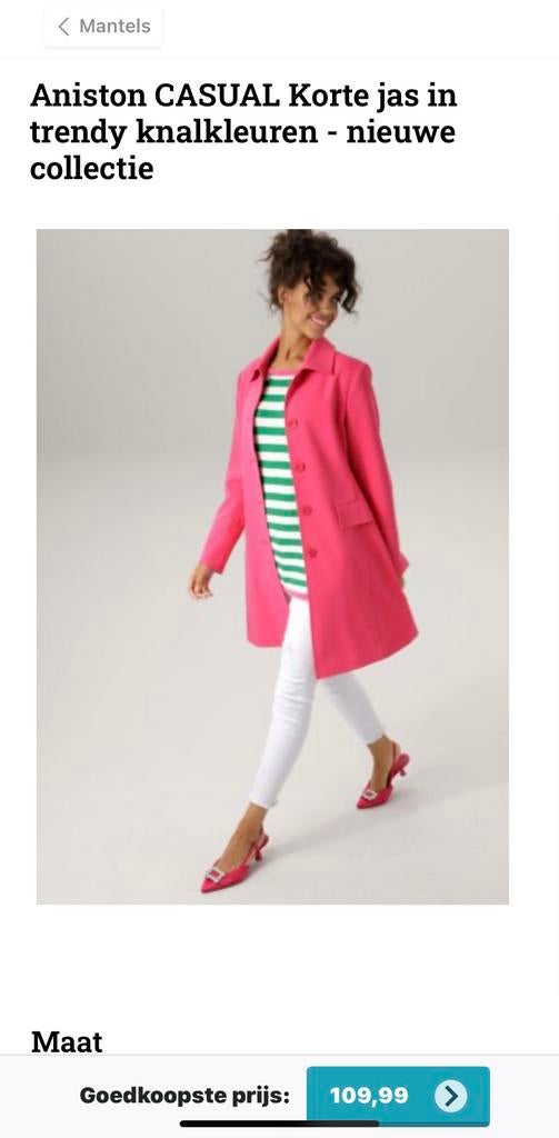 Aniston Casual jas in trendy knalkleur, Ophalen of Verzenden, Nieuw, Maat 46/48 (XL) of groter, Roze