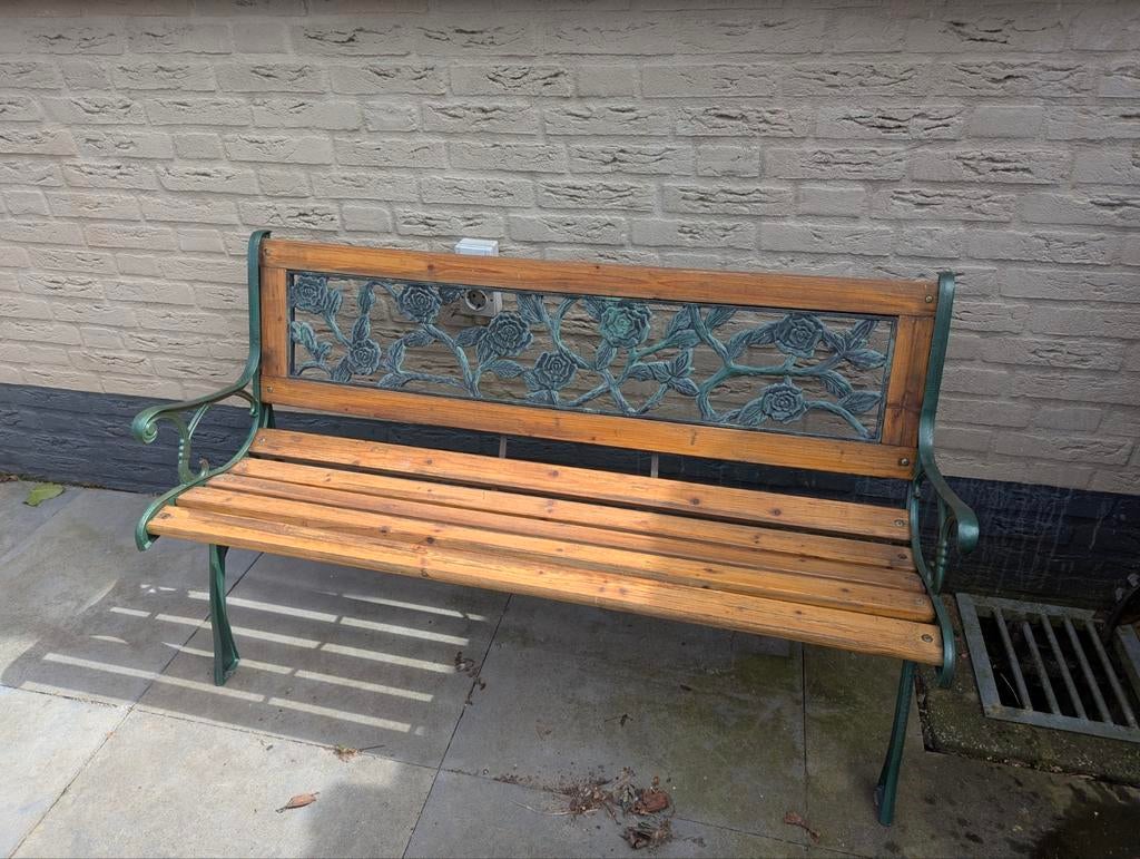 Houten tuinbank, Ophalen of Verzenden, Gebruikt, Hout