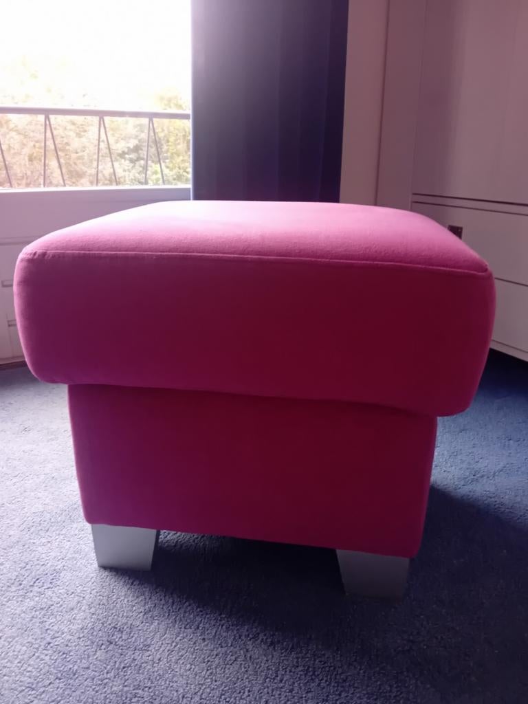 Roze poef, Minder dan 50 cm, Gebruikt, Rond, Minder dan 50 cm