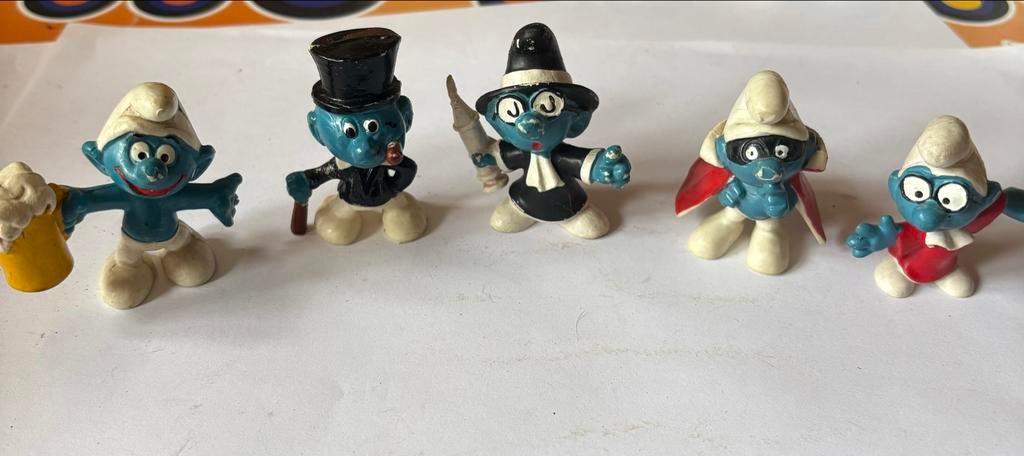 Vintage Smurfen van Peyo Collectie - 5 Stuks, Ophalen of Verzenden, Gebruikt, Verschillende Smurfen, Poppetje, Figuurtje of Knuffel