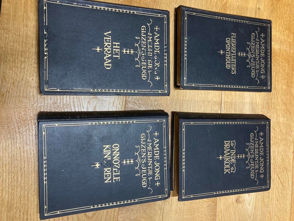 A.M. de Jong - Merijntje Gijzens Jeugd (4 boeken), Ophalen of Verzenden, Voor 1940, Gelezen, Algemeen