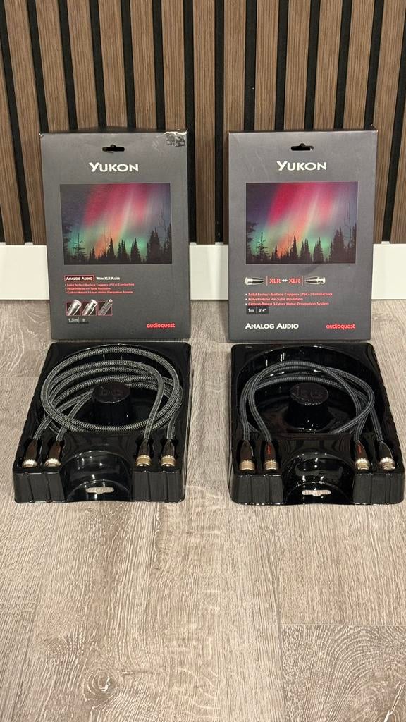 Audioquest Yukon XLR - twee sets van 1 en 1,5 meter, Ophalen of Verzenden, Gebruikt, Minder dan 2 meter, Interlink-kabel