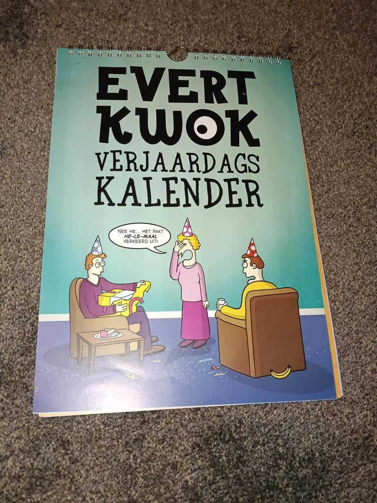 Evert Kwok verjaardagskalender, Ophalen of Verzenden, Maandkalender, Nieuw