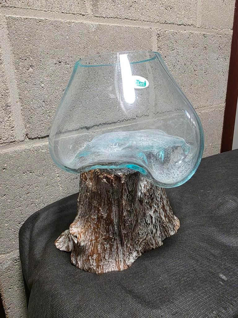 Mooie joska Vaas op boomstam, Ophalen, Zo goed als nieuw