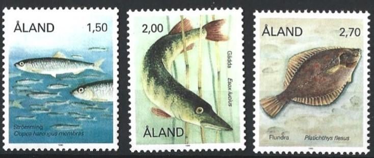 Aland SG 41-43 PF  (compl.)-01-03-1990 - cat. 6,30 voor 1,60, Verzenden, Finland, Postfris