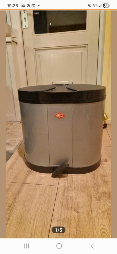 Prullenbak Wesco, Ophalen, Minder dan 50 cm