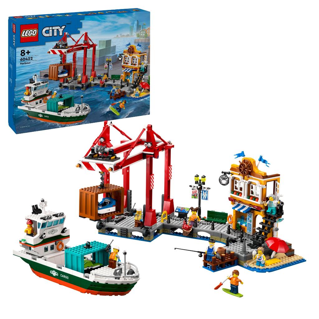 LEGO City 60422 Haven met VrachtSchip 1226 delig, Kinderen en Baby's, Speelgoed | Duplo en Lego, Nieuw, Lego, Complete set, Ophalen of Verzenden