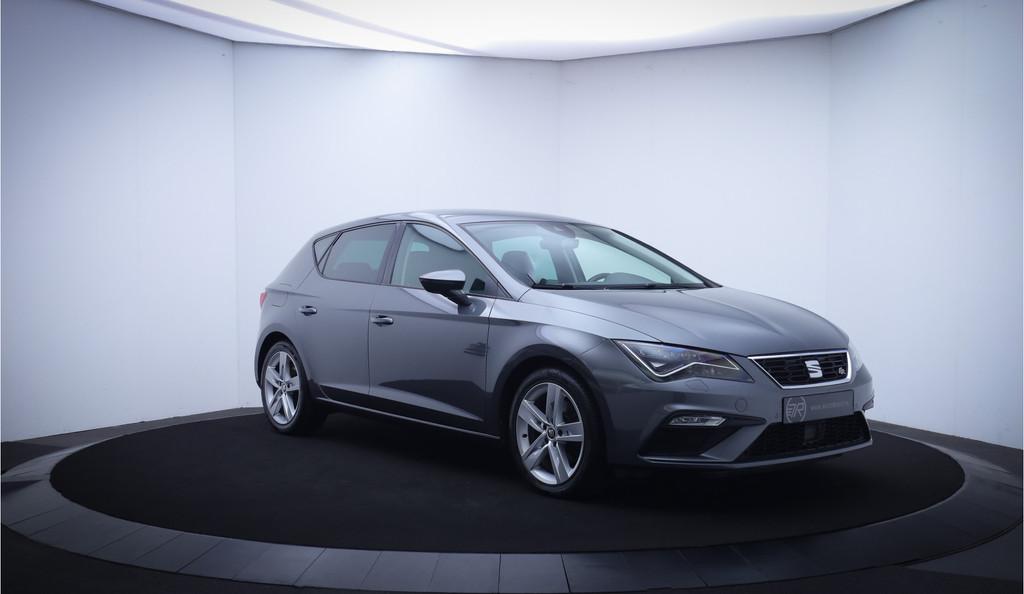 SEAT Leon 1.8TSI 180PK DSG FR NAVI | FULL LINK | ACC | STOEL, 1227 kg, Stof, Gebruikt, Zwart