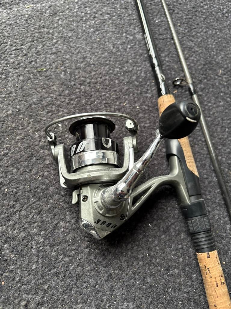 Snoekbaars/snoek hengel en molen, Ophalen, Gebruikt, Complete set