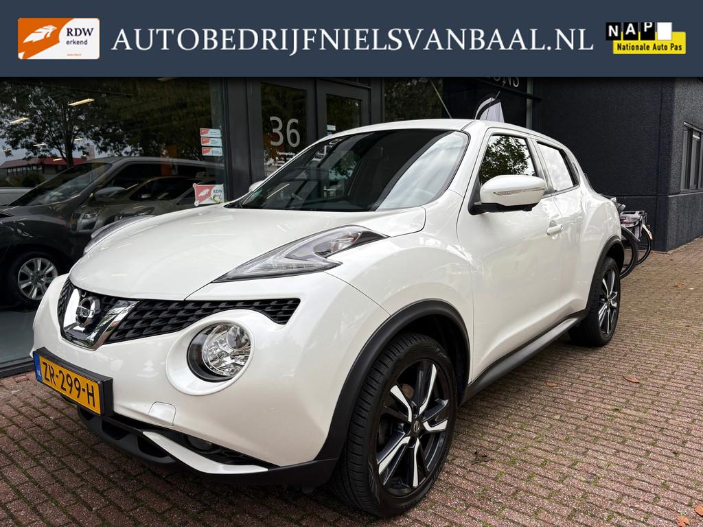 Nissan Juke 1.2 DIG-T S/S N-Vision Clima/Cruise/Navi/Camera, Voorwielaandrijving, 639 kg, Start-stop-systeem, Wit
