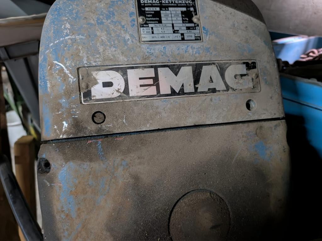 Tk zware Demag kettingtakel takel., Ophalen