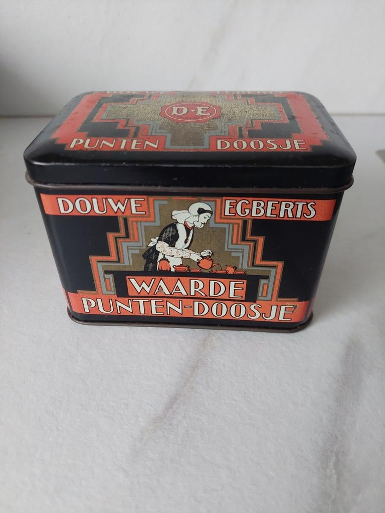 Vintage Douwe Egberts punten doosje, Verzamelen, Blikken, Ophalen of Verzenden