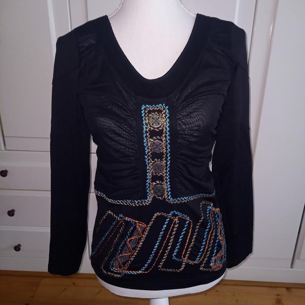 Save the queen top maat M, Maat 38/40 (M), Verzenden, Zo goed als nieuw, Lange mouw