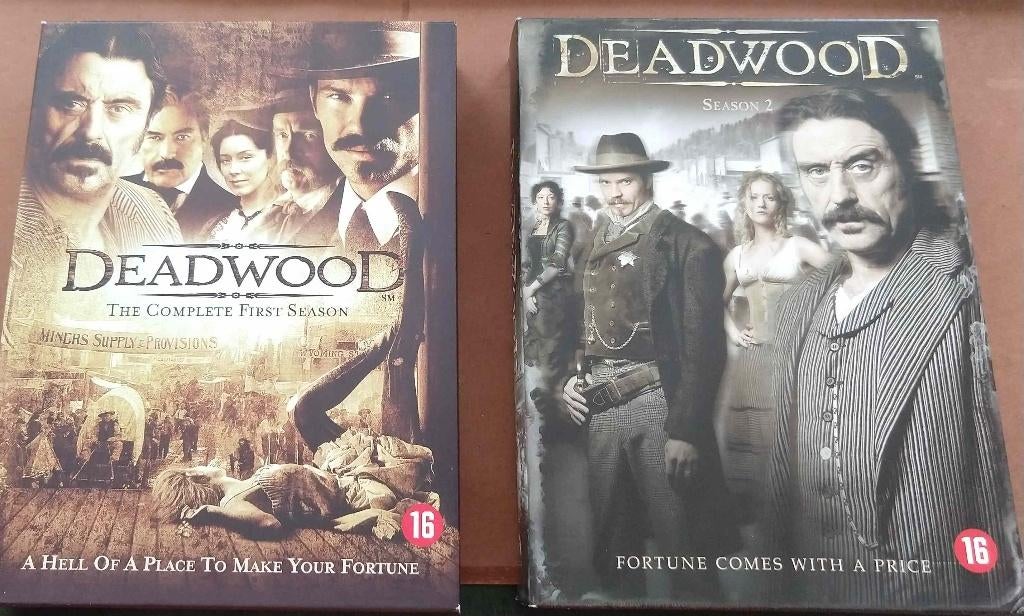 Deadwood Seizoen 1 + 2 (8 DVD 's), Cd's en Dvd's, Dvd's | Tv en Series, Vanaf 12 jaar, Ophalen, Zo goed als nieuw, Actie en Avontuur
