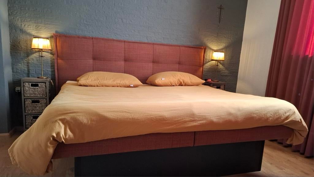 Prachtig Split Match 180x200 waterbed met duo-matras, Ophalen, Zo goed als nieuw, Tweepersoons