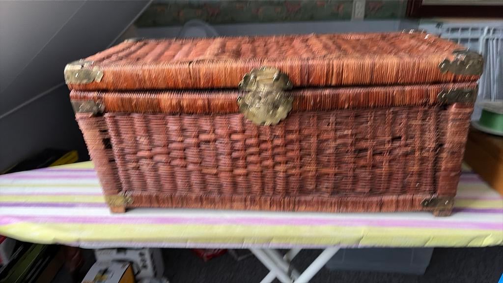 Rieten mand, Ophalen, Overige materialen, Gebruikt, 50 tot 100 cm