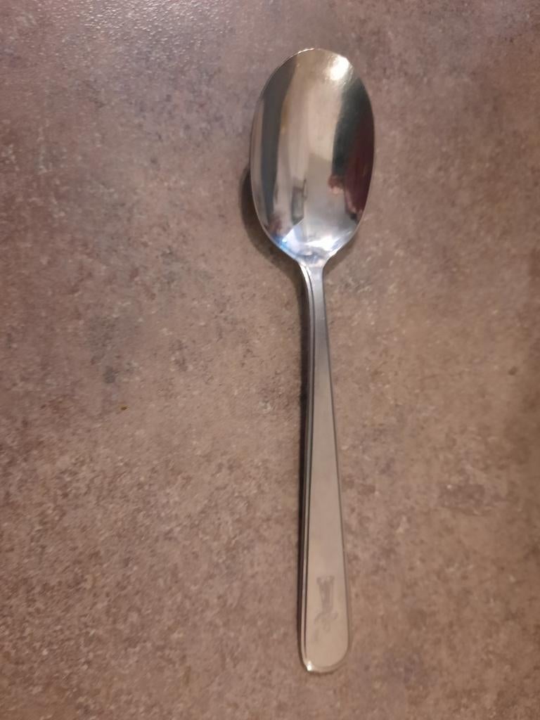 Vintage Verzilverde kinder paplepel  Nutricia. 75 jaar oud, Ophalen of Verzenden