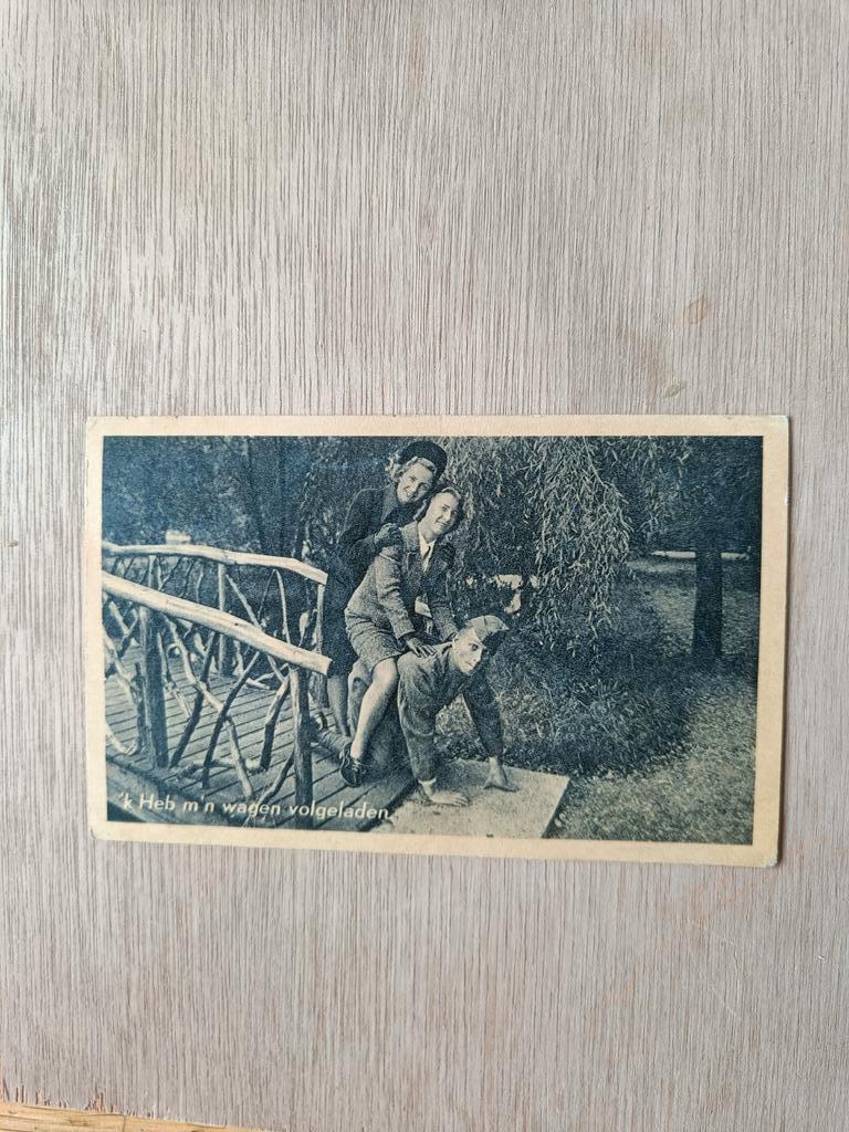 Mobilisatie‑briefkaart “’k Heb m’n wagen volgeladen”  (1940), Verzamelen, Ansichtkaarten | Nederland, Gelopen, Zuid-Holland, 1940 tot 1960