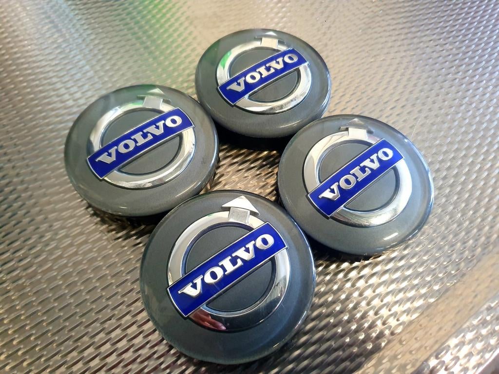 ORIGINELE VOLVO NAAFDOPPEN 64MM GRIJS, Ophalen of Verzenden, Gebruikt