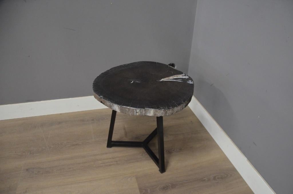 Bijzettafeltjes van Zwart Versteend Hout 40-60 cm, Ophalen of Verzenden, Nieuw