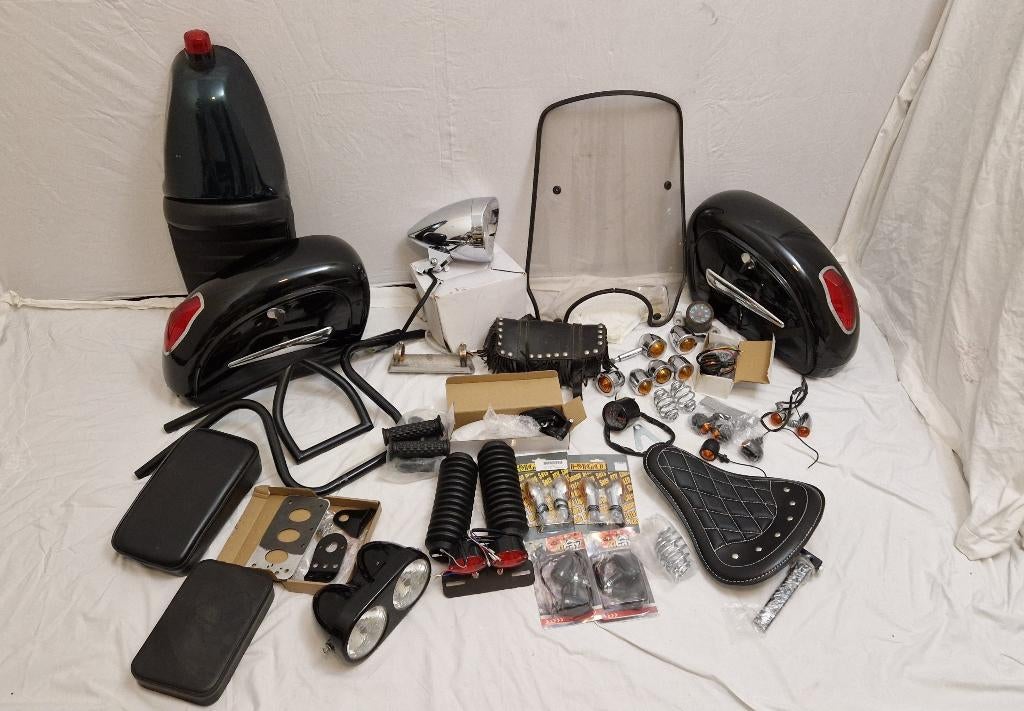 Bobber, cafe racer, scrambler onderdelen, Motoren, Ophalen of Verzenden