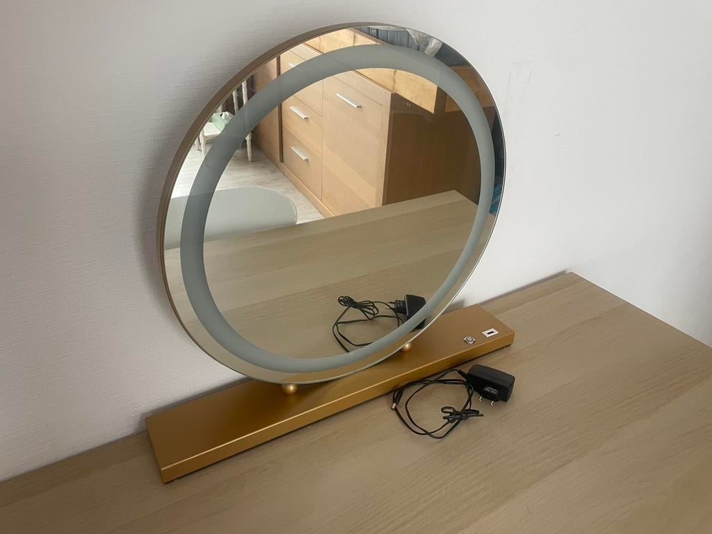Nuvoo Hollywood Mirror Gold/Goud Spiegel, Ophalen, Zo goed als nieuw, 100 tot 125 cm, Minder dan 100 cm