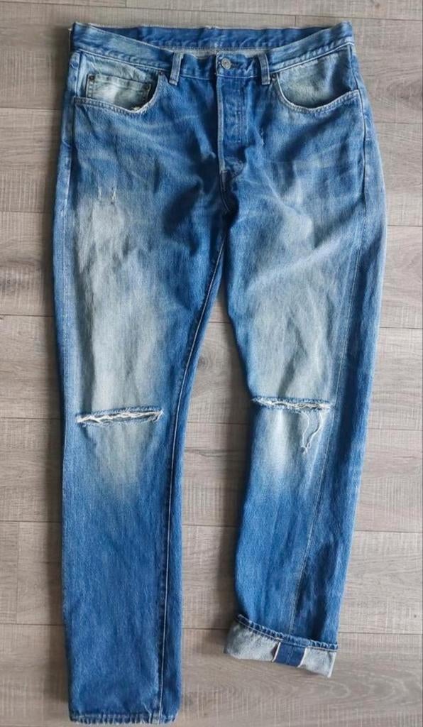 Levis Vintage Clothing 501XX big E Selvedge 34, Blauw, Ophalen of Verzenden, W33 - W34 (confectie 48/50), Gedragen