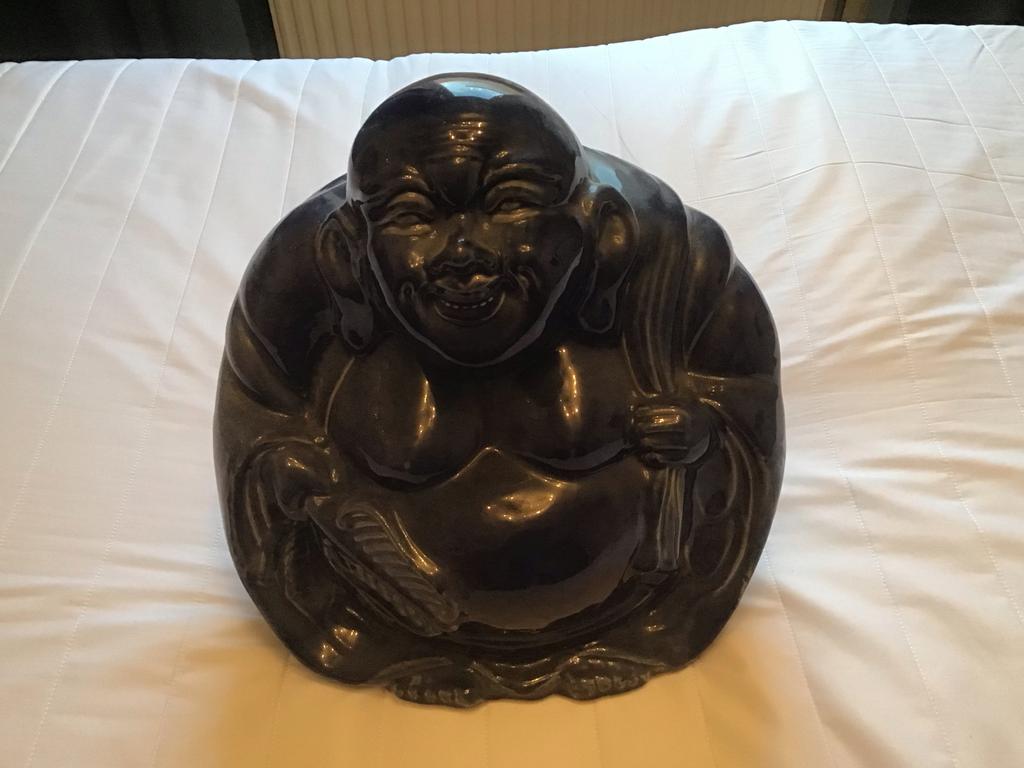 Blauw Aardewerk Boeddha Beeld - 40x40 cm, Ophalen