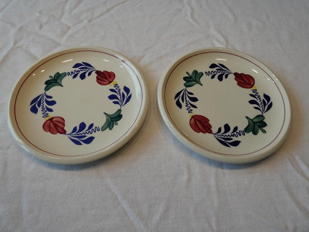 boerenbont gebaksbordjes, Huis en Inrichting, Keuken | Servies, Ophalen of Verzenden, Zo goed als nieuw, Bord(en), Aardewerk