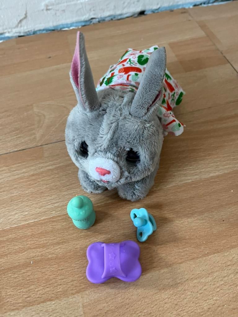Furreal Newborns Bunny, Kinderen en Baby's, Speelgoed | Knuffels en Pluche, Ophalen of Verzenden, Zo goed als nieuw, Overige typen