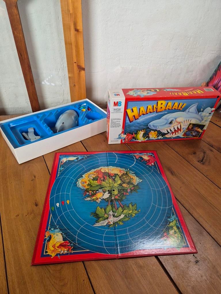 Haaibaai shark attack vintage bordspel, Hobby en Vrije tijd, Gezelschapsspellen | Bordspellen, Gebruikt, Mb, Onbekend, Ophalen of Verzenden