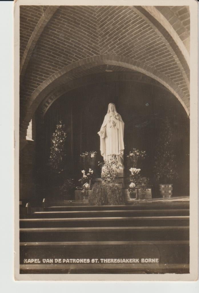 Borne Twente Kapel van de Patrones St. Theresiakerk, Ophalen of Verzenden, 1940 tot 1960, Gelopen, Overijssel