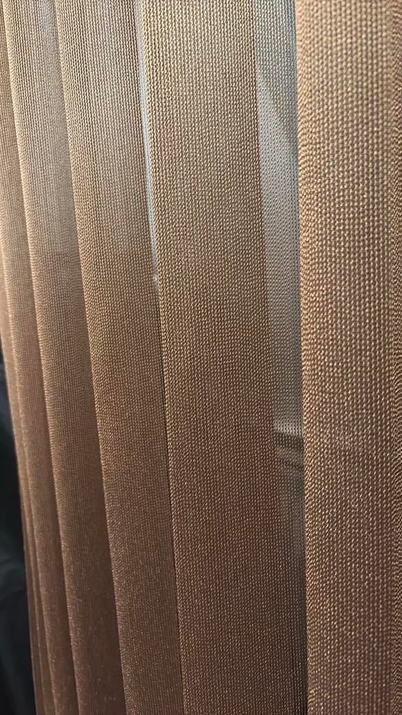 2101-4 Nieuw inbetween gordijn flori brons 300x240cm, Ophalen of Verzenden, Nieuw, Bruin, 200 cm of meer