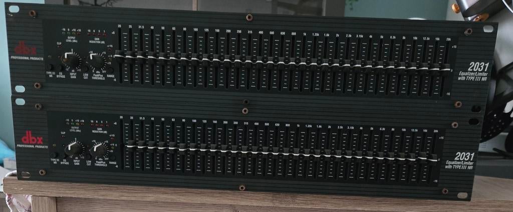 2 x DBX 2031 Equalizer/Limiter, Ophalen, Gebruikt, Dbx