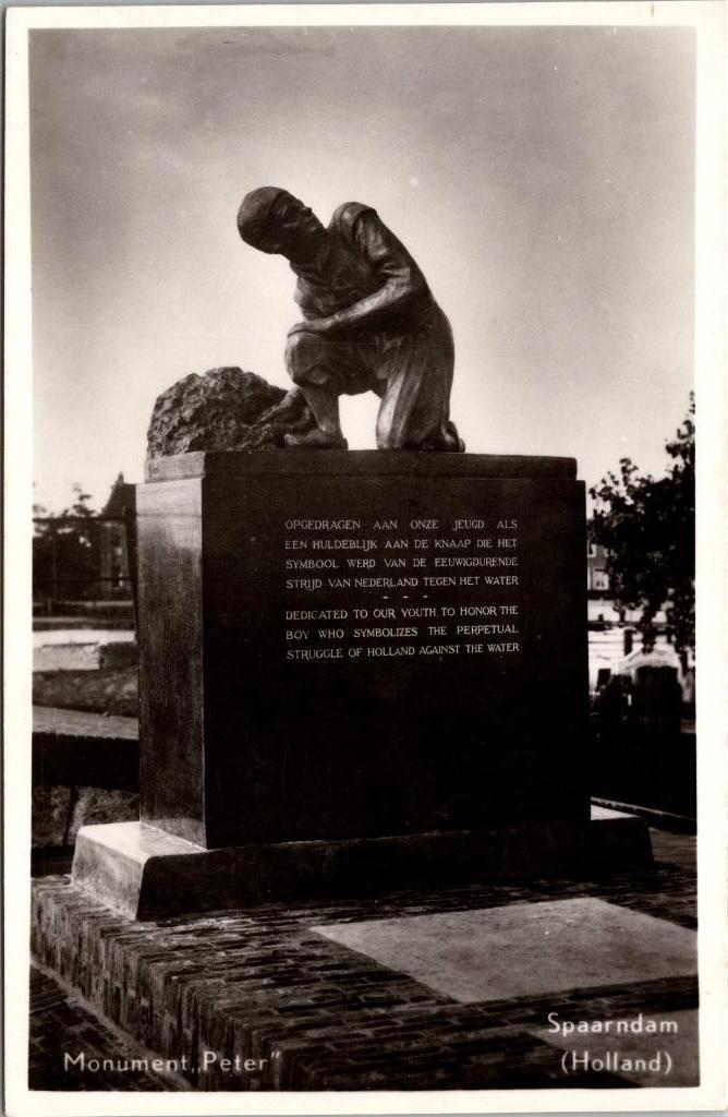 Spaarndam - Monument Peter, Verzamelen, Ansichtkaarten | Nederland, Verzenden, 1960 tot 1980, Ongelopen, Noord-Brabant