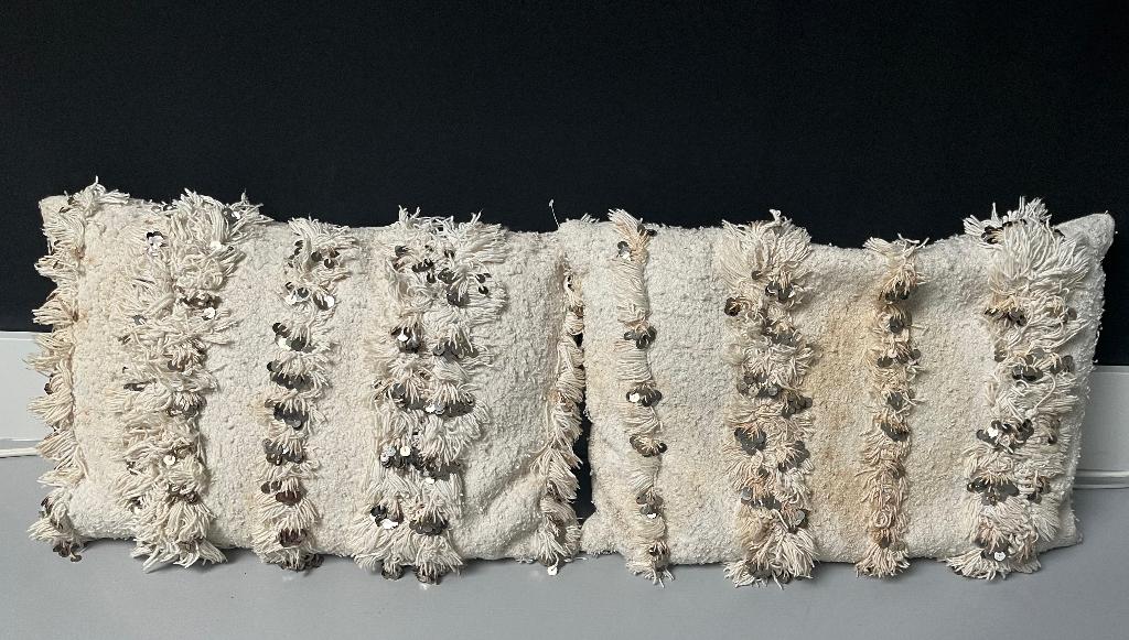 Marrakesh  boho sierkussens, Ophalen of Verzenden, Gebruikt, Beige, Rechthoekig