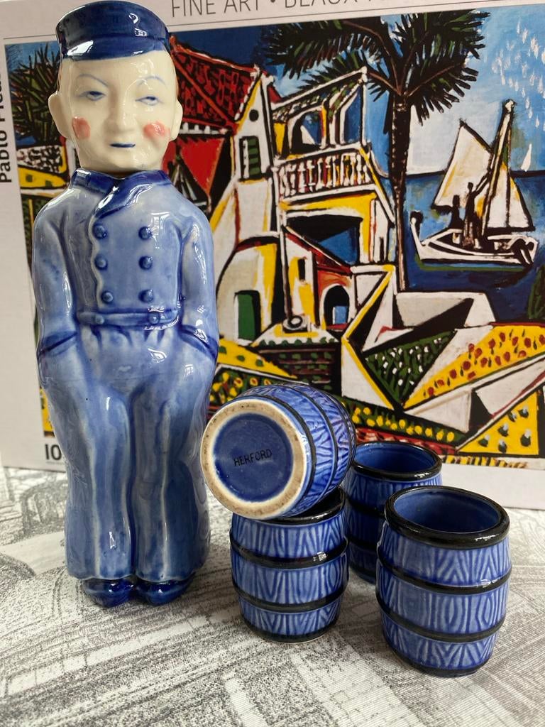 Herford  Jenevermannetje met 4 Bekers, Ophalen of Verzenden