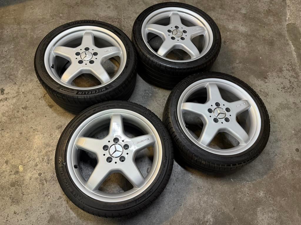✅ 18 inch OEM AMG velgen 5x112 W124 W201 W209 W202, Auto-onderdelen, Ophalen, 18 inch, Gebruikt, Banden en Velgen