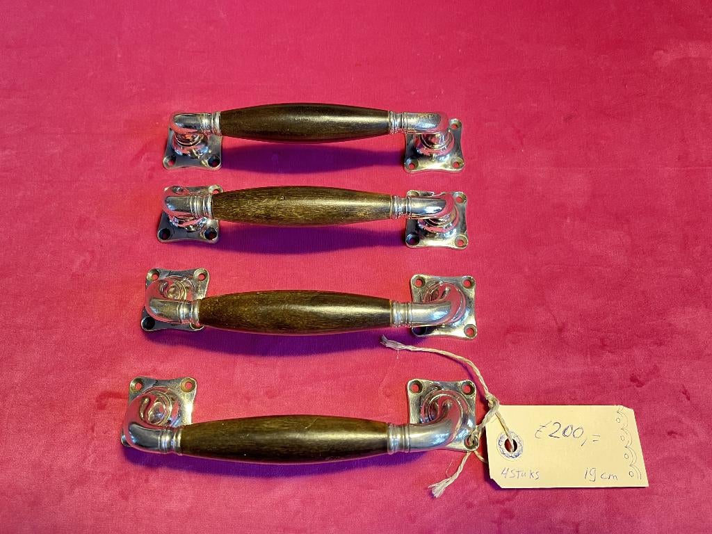 Antieke deurgrepen met hoorn , deur greep, deur, deurklinken, Ophalen of Verzenden