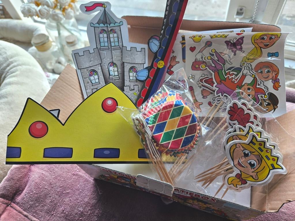 Leuke Traktatiebox kasteelthema - trakteren school - Gratis!, Ophalen, Nieuw