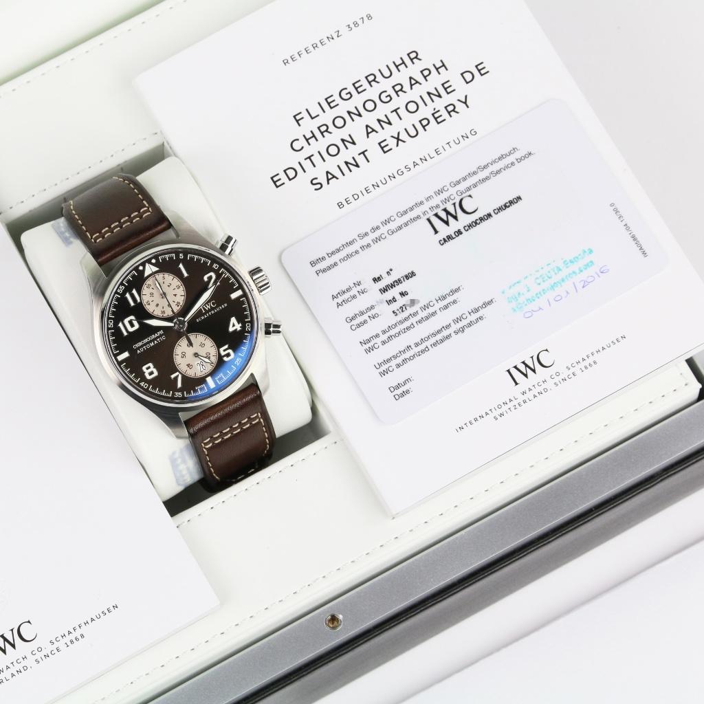 IWC Pilot's Antoine de Saint-Exupéry 43 (Zeer goed/ 2016), Sieraden, Tassen en Uiterlijk, Horloges | Heren, Overige merken, Leer
