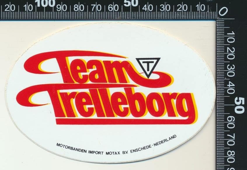 Sticker: Team Trelleborg - Motorbanden - Enschede, Ophalen of Verzenden, Zo goed als nieuw, Auto of Motor