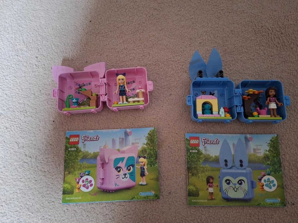 Lego Friends Kubussen - 41665 & 41666, Ophalen of Verzenden, Zo goed als nieuw, Complete set, Lego