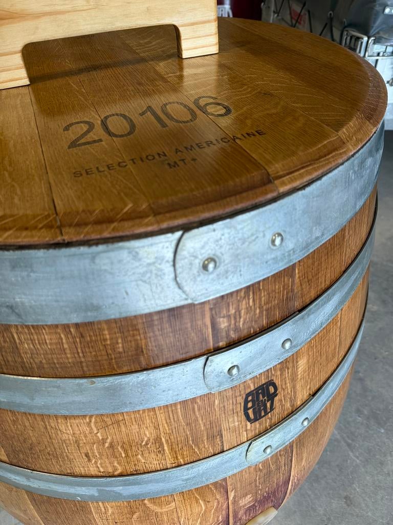 IJSBAD | DOMPELBAD | 330L Eikenhouten wijnvat | BADENVAT, 150 liter of meer, Ophalen, Zo goed als nieuw, Hout